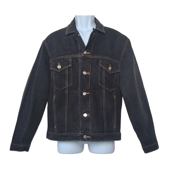 Harley Davidson Black Jeans Denim Jacket Made in USA Men's S - Picture 1 of 10